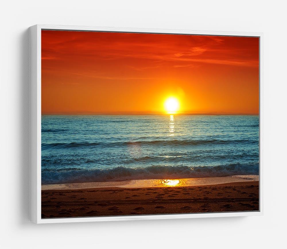 Colorful sunset over the sea HD Metal Print - Canvas Art Rocks - 7
