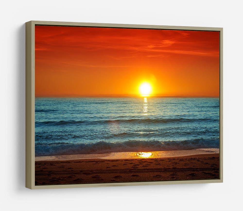 Colorful sunset over the sea HD Metal Print - Canvas Art Rocks - 8