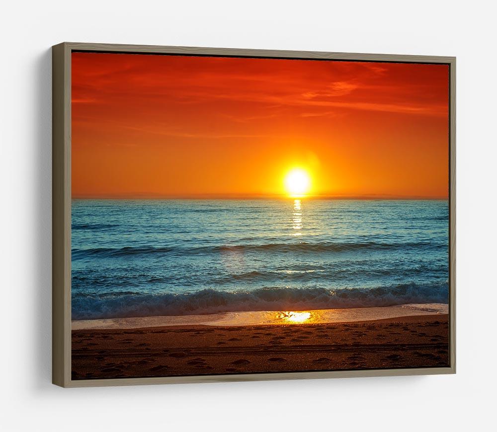 Colorful sunset over the sea HD Metal Print - Canvas Art Rocks - 10