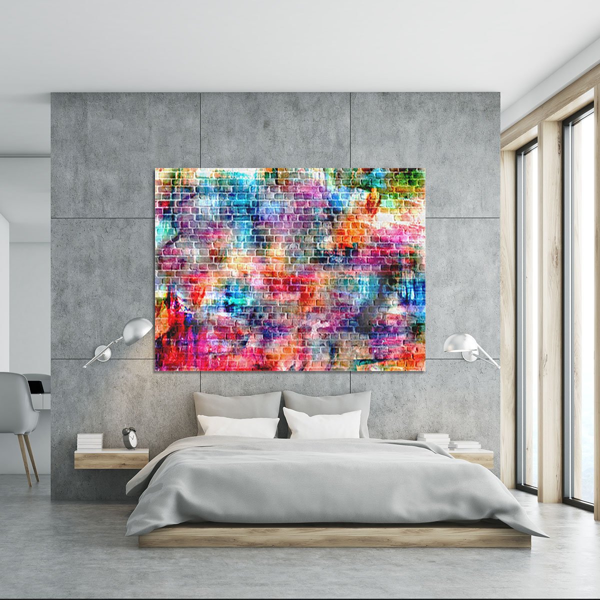 Colorful wall painting art Canvas Print or Poster