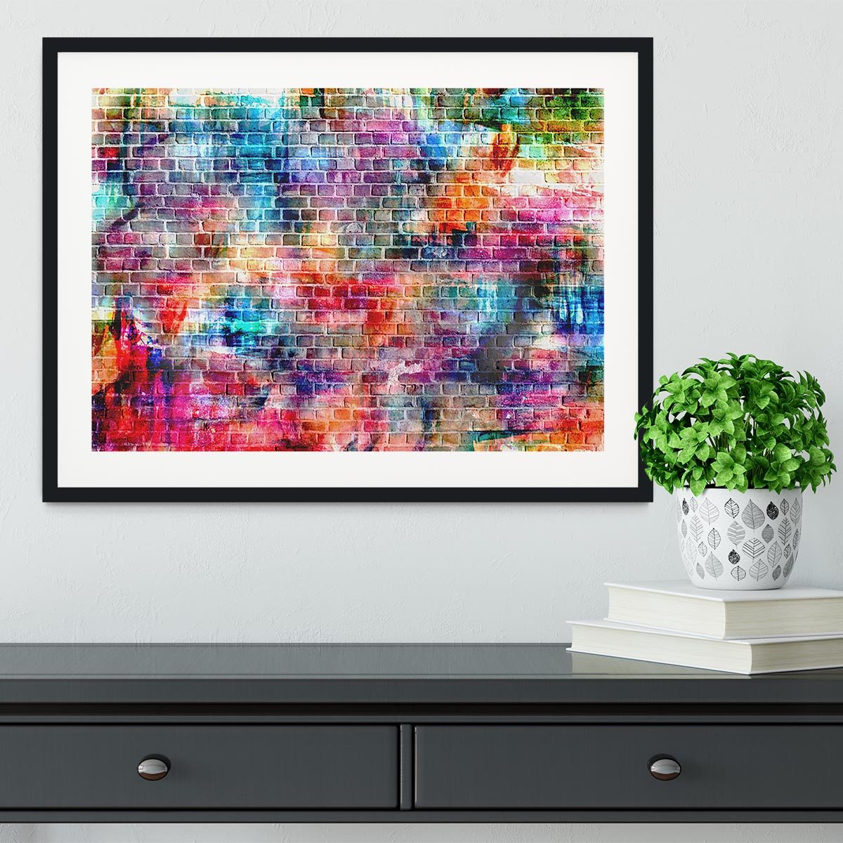 Colorful wall painting art Framed Print - Canvas Art Rocks - 1