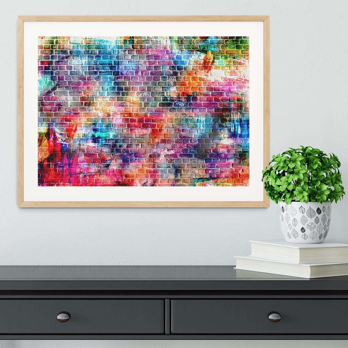 Colorful wall painting art Framed Print - Canvas Art Rocks - 3