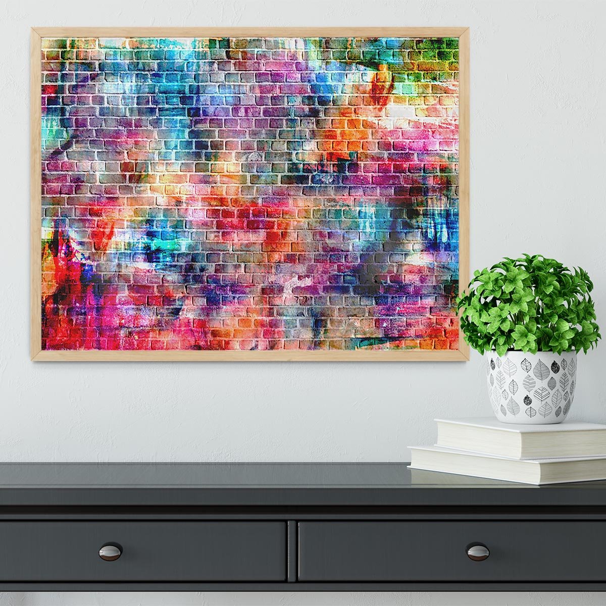 Colorful wall painting art Framed Print - Canvas Art Rocks - 4
