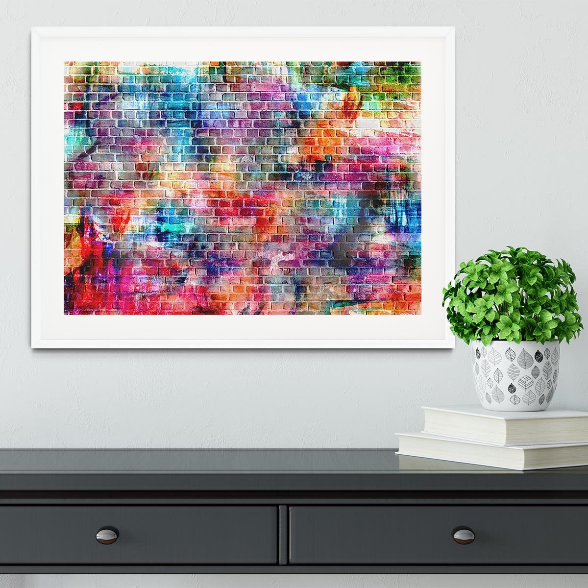 Colorful wall painting art Framed Print - Canvas Art Rocks - 5