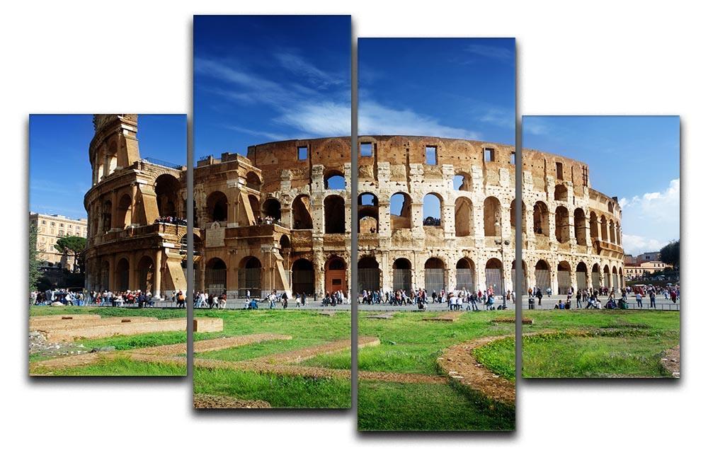 Colosseum in Rome Italy 4 Split Panel Canvas  - Canvas Art Rocks - 1