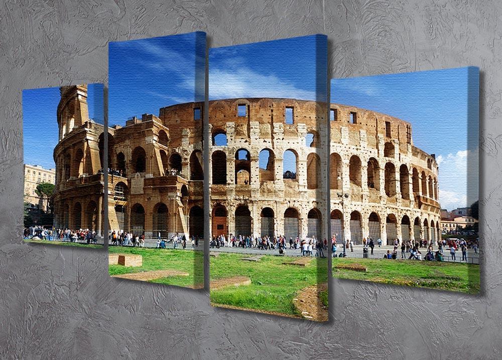 Colosseum in Rome Italy 4 Split Panel Canvas  - Canvas Art Rocks - 2