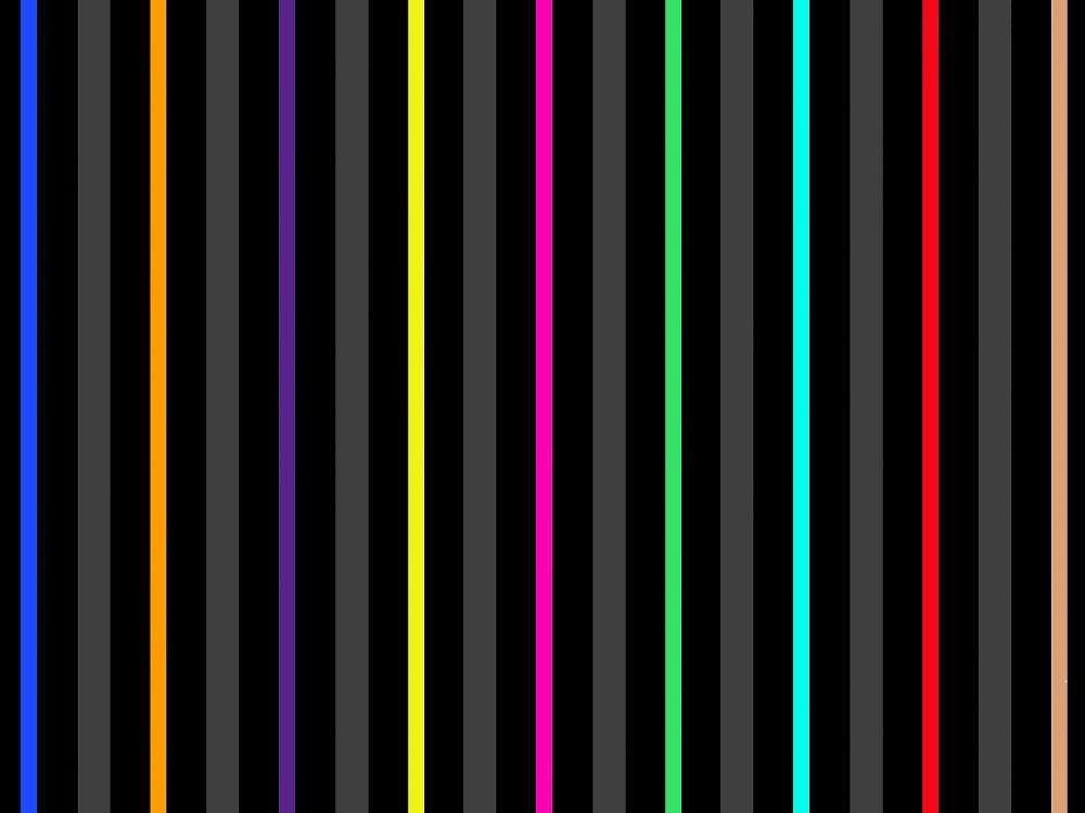 Colour Bar Stripes 4 Square Multi Panel Canvas - Canvas Art Rocks - 2