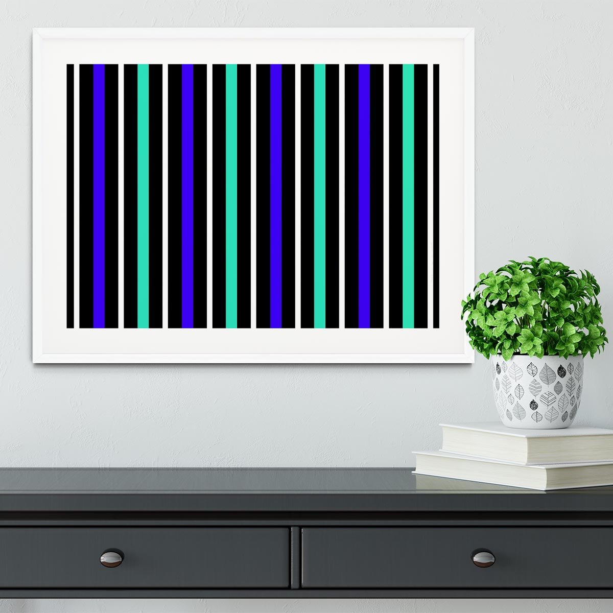 Colour Stripes FS1 Framed Print - Canvas Art Rocks - 5
