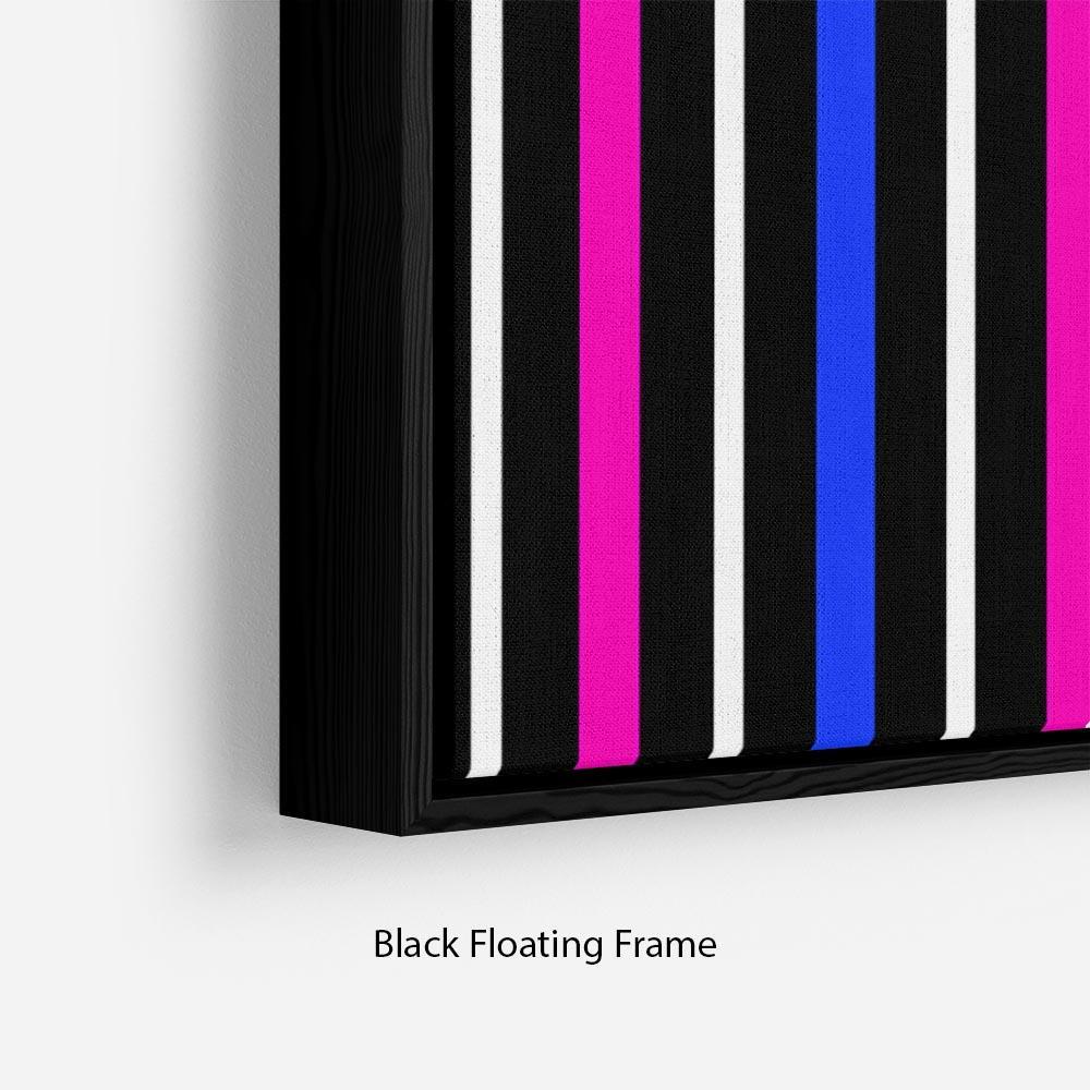 Colour Stripes FS3 Floating Frame Canvas