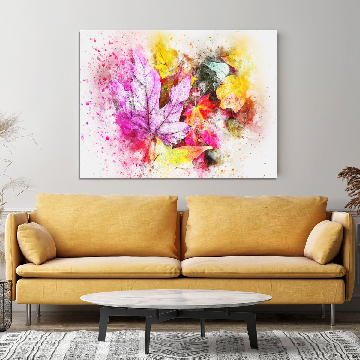 Coloured Leaves Canvas Print or Poster