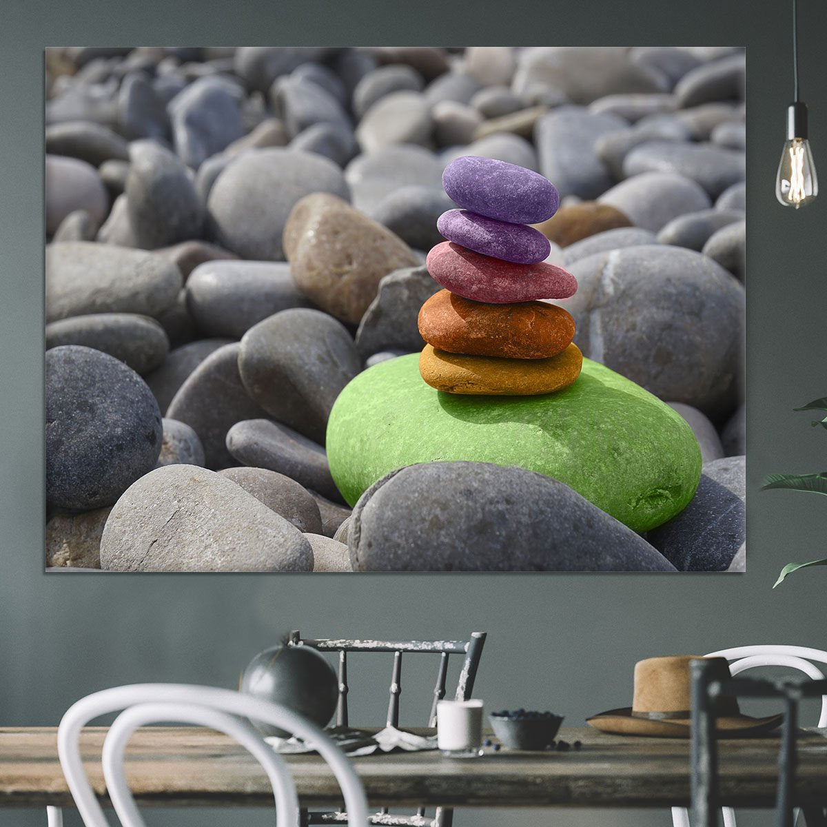 Coloured Rock Stones Canvas Print or Poster