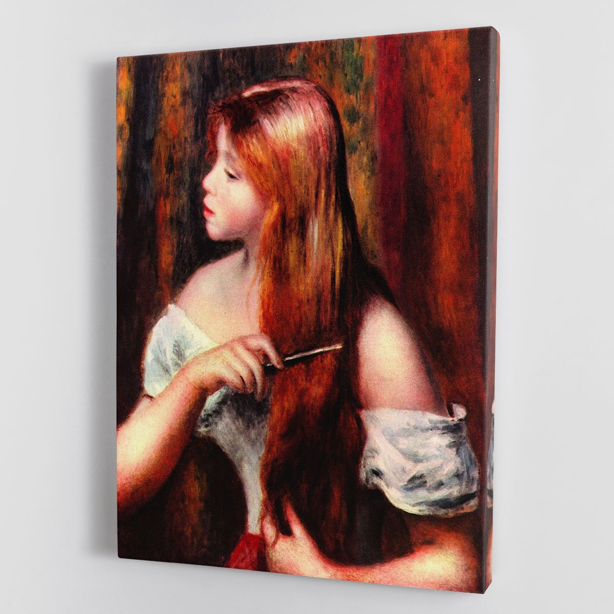 Combing girl by Renoir Canvas Print or Poster