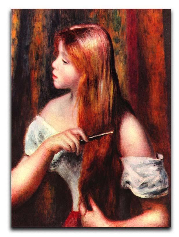 Combing girl by Renoir Canvas Print or Poster  - Canvas Art Rocks - 1