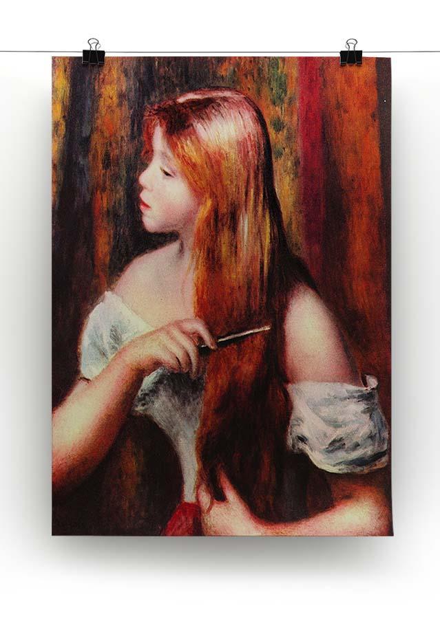 Combing girl by Renoir Canvas Print or Poster - Canvas Art Rocks - 2