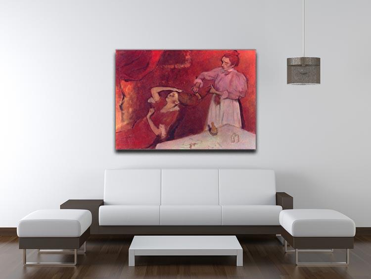 Combing hair by Degas Canvas Print or Poster - Canvas Art Rocks - 4
