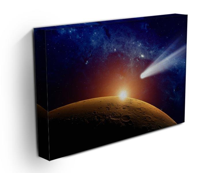 Comet approaching planet Mars Canvas Print or Poster - Canvas Art Rocks - 3