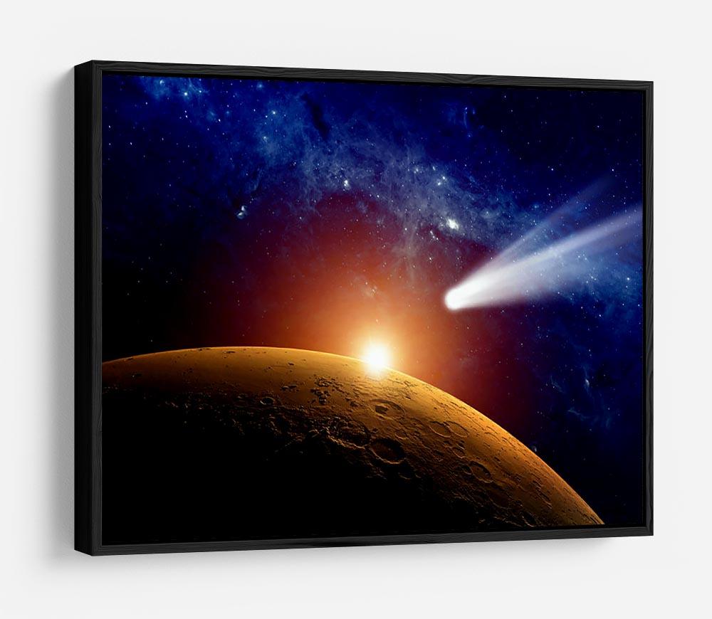 Comet approaching planet Mars HD Metal Print