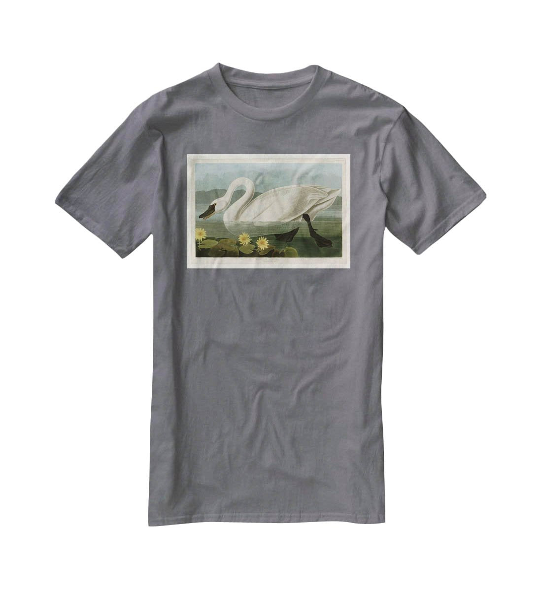 Common American Swan by Audubon T-Shirt - Canvas Art Rocks - 3