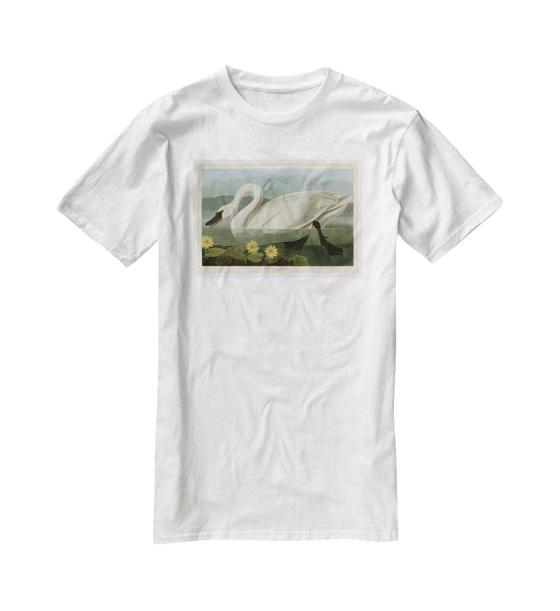 Common American Swan by Audubon T-Shirt - Canvas Art Rocks - 5