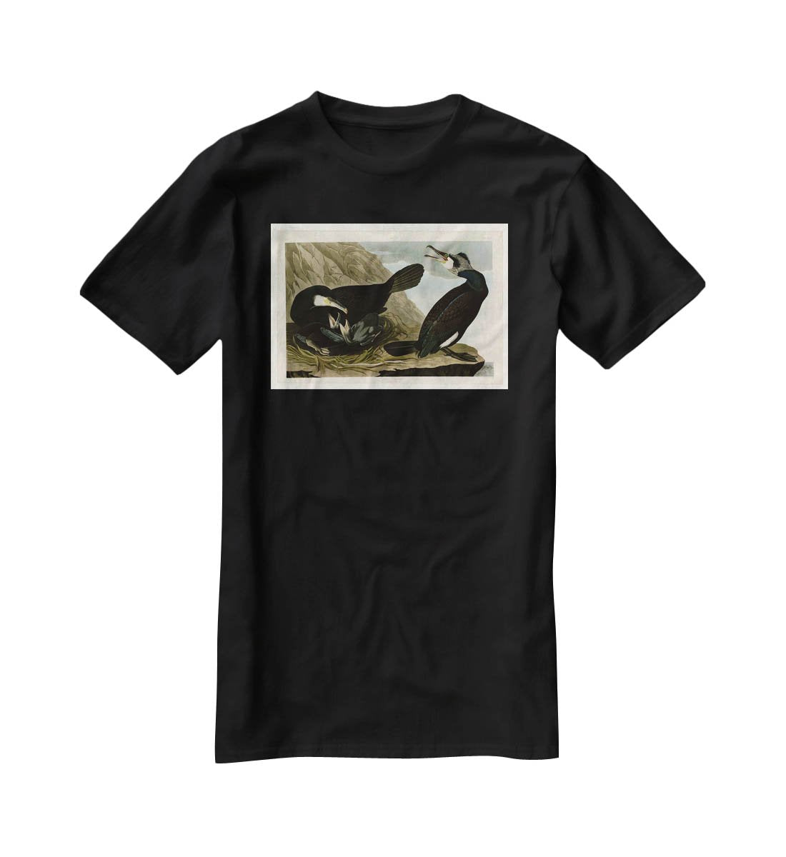 Common Cormorant by Audubon T-Shirt - Canvas Art Rocks - 1