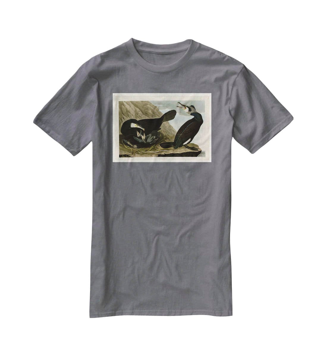 Common Cormorant by Audubon T-Shirt - Canvas Art Rocks - 3