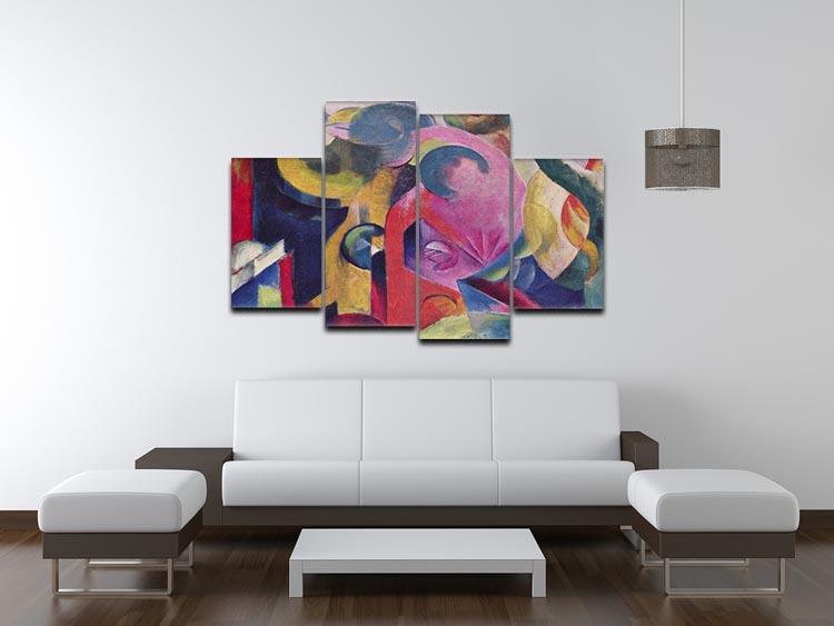 Composition III by Franz Marc 4 Split Panel Canvas - Canvas Art Rocks - 3