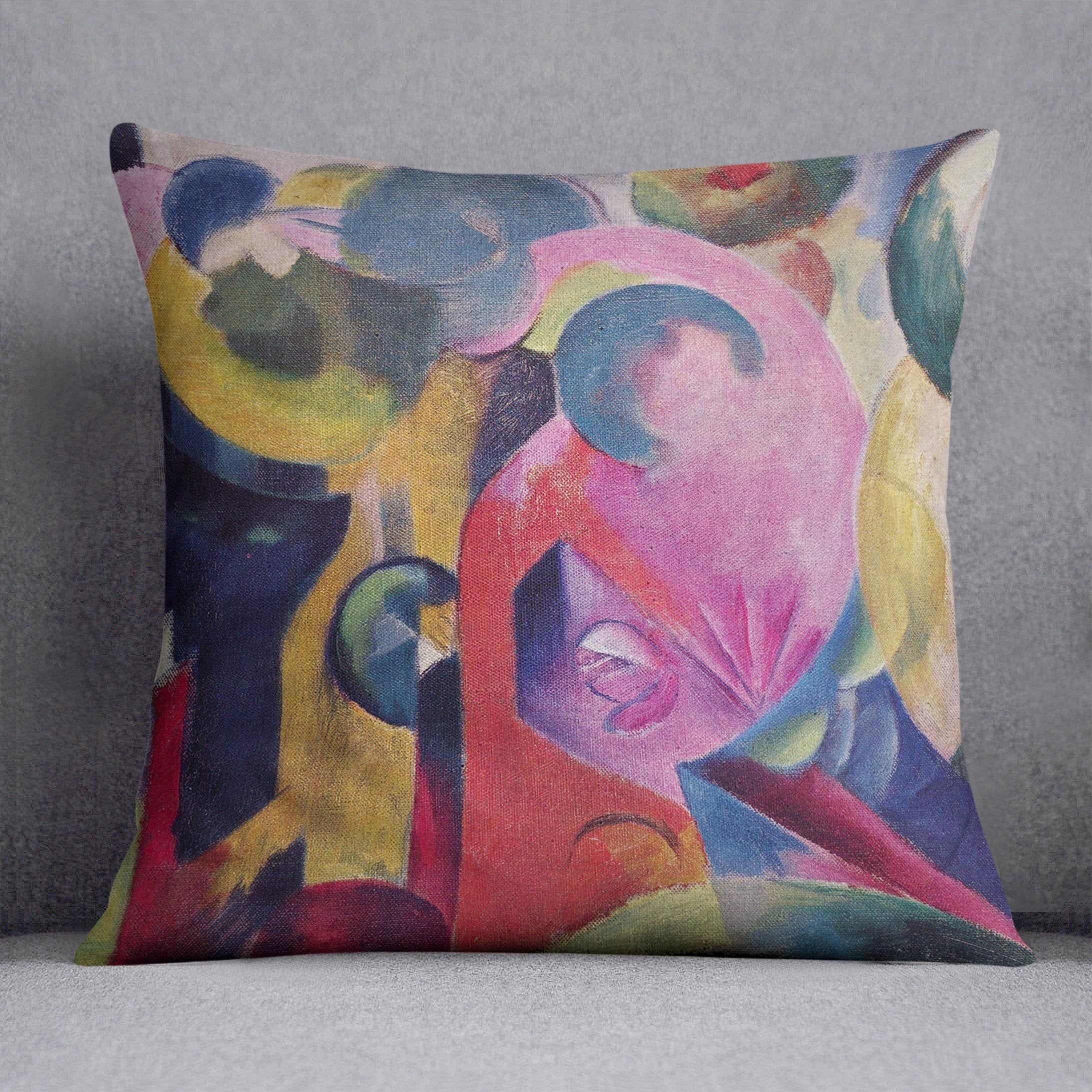 Composition III by Franz Marc Throw Pillow