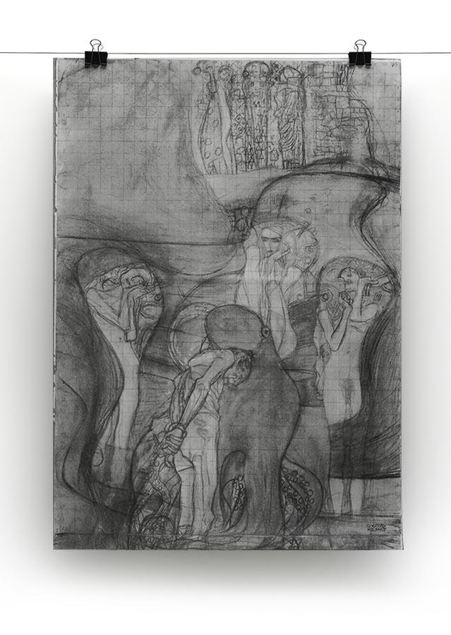 Composition draft of the law faculty image by Klimt Canvas Print or Poster - Canvas Art Rocks - 2