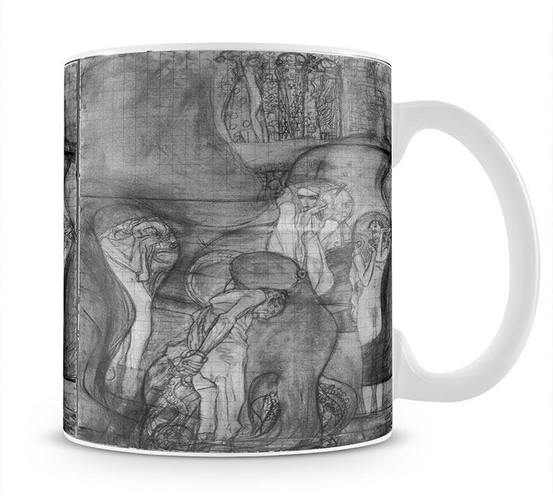 Composition draft of the law faculty image by Klimt Mug - Canvas Art Rocks - 1