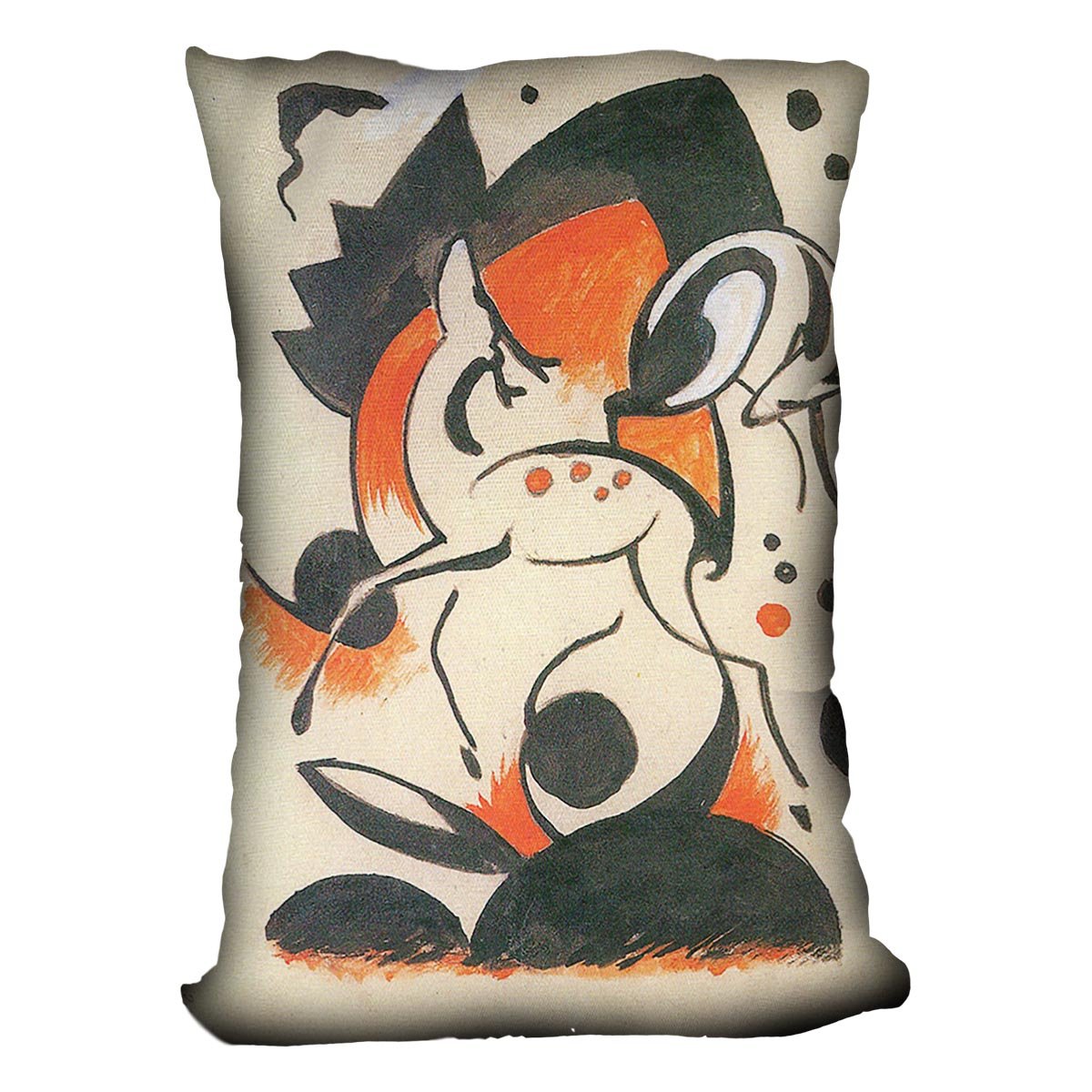 Composition with two deer by Franz Marc Throw Pillow