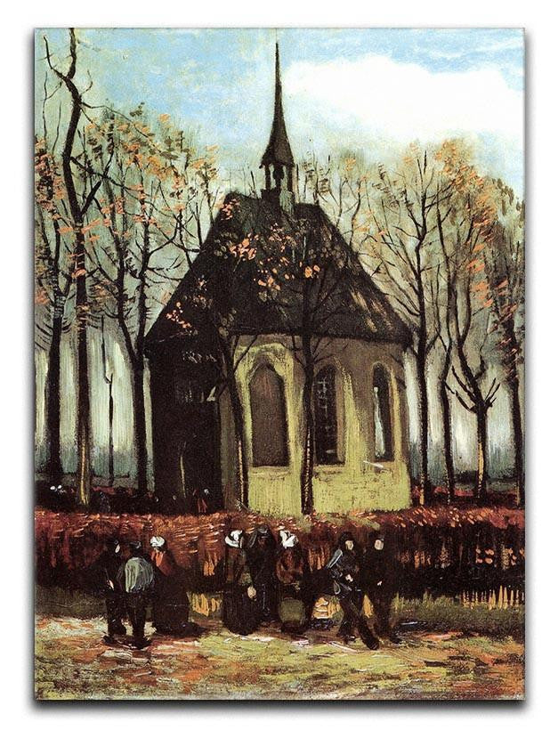 Congregation Leaving the Reformed Church in Nuenen by Van Gogh Canvas Print & Poster  - Canvas Art Rocks - 1