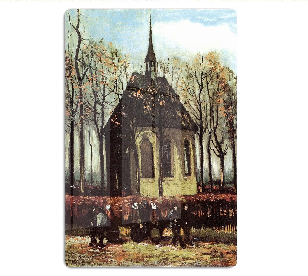 Congregation Leaving the Reformed Church in Nuenen by Van Gogh HD Metal Print