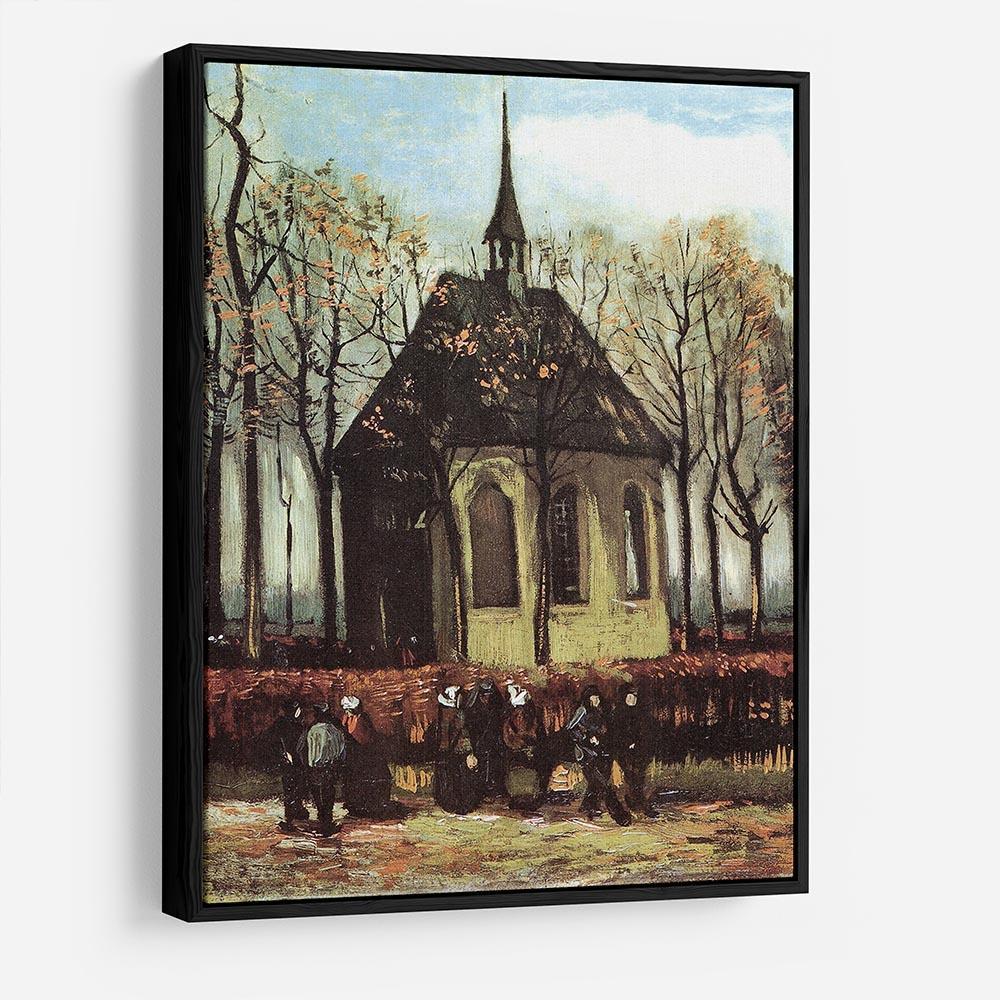 Congregation Leaving the Reformed Church in Nuenen by Van Gogh HD Metal Print