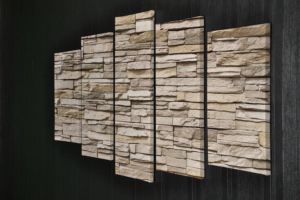 Contemporary stacked stone 5 Split Panel Canvas - Canvas Art Rocks - 2