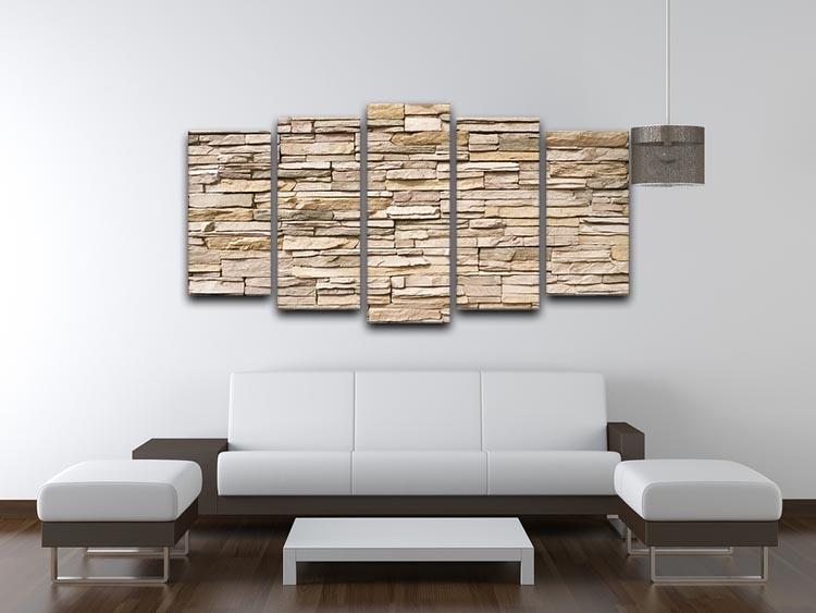 Contemporary stacked stone 5 Split Panel Canvas - Canvas Art Rocks - 3