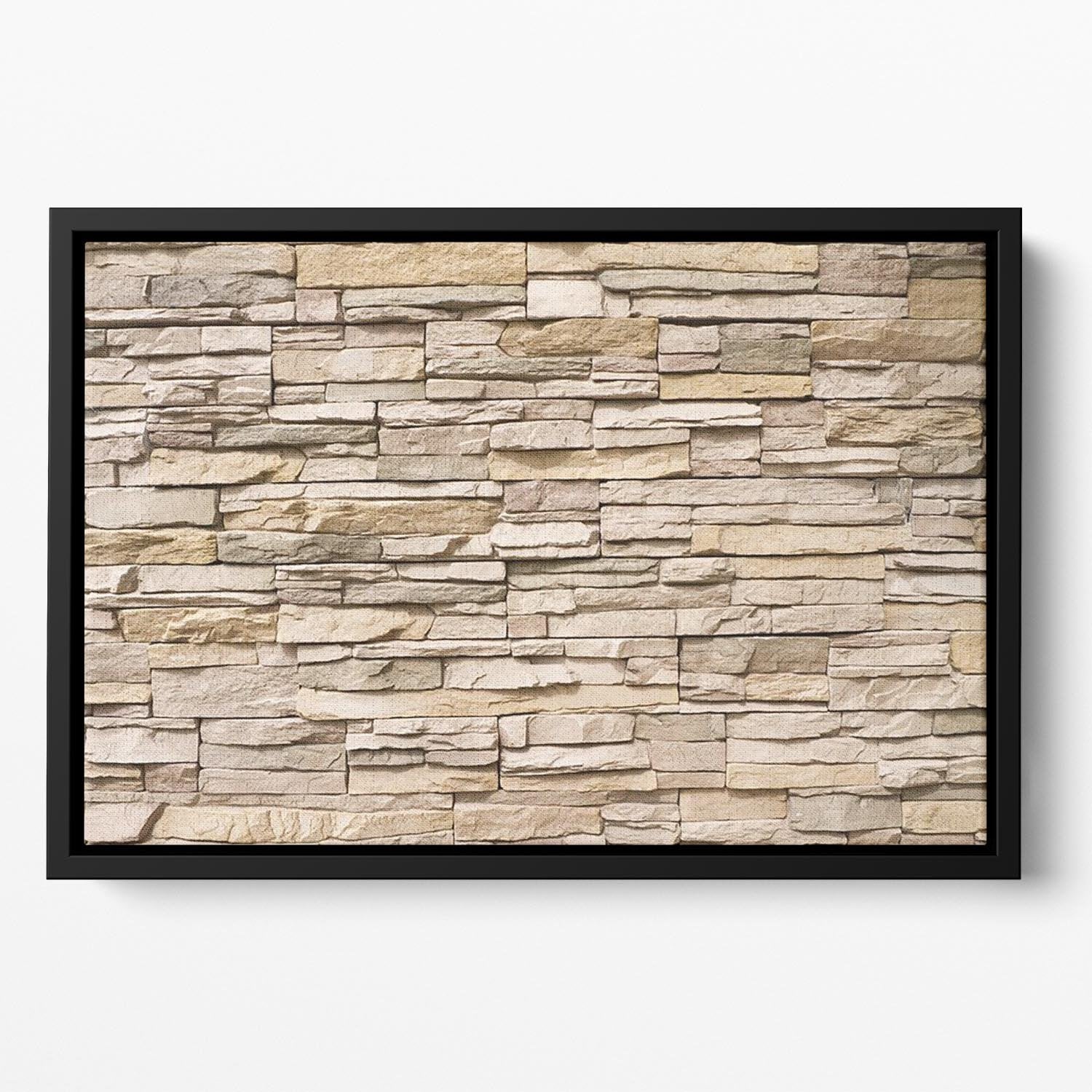 Contemporary stacked stone Floating Framed Canvas - Canvas Art Rocks - 2