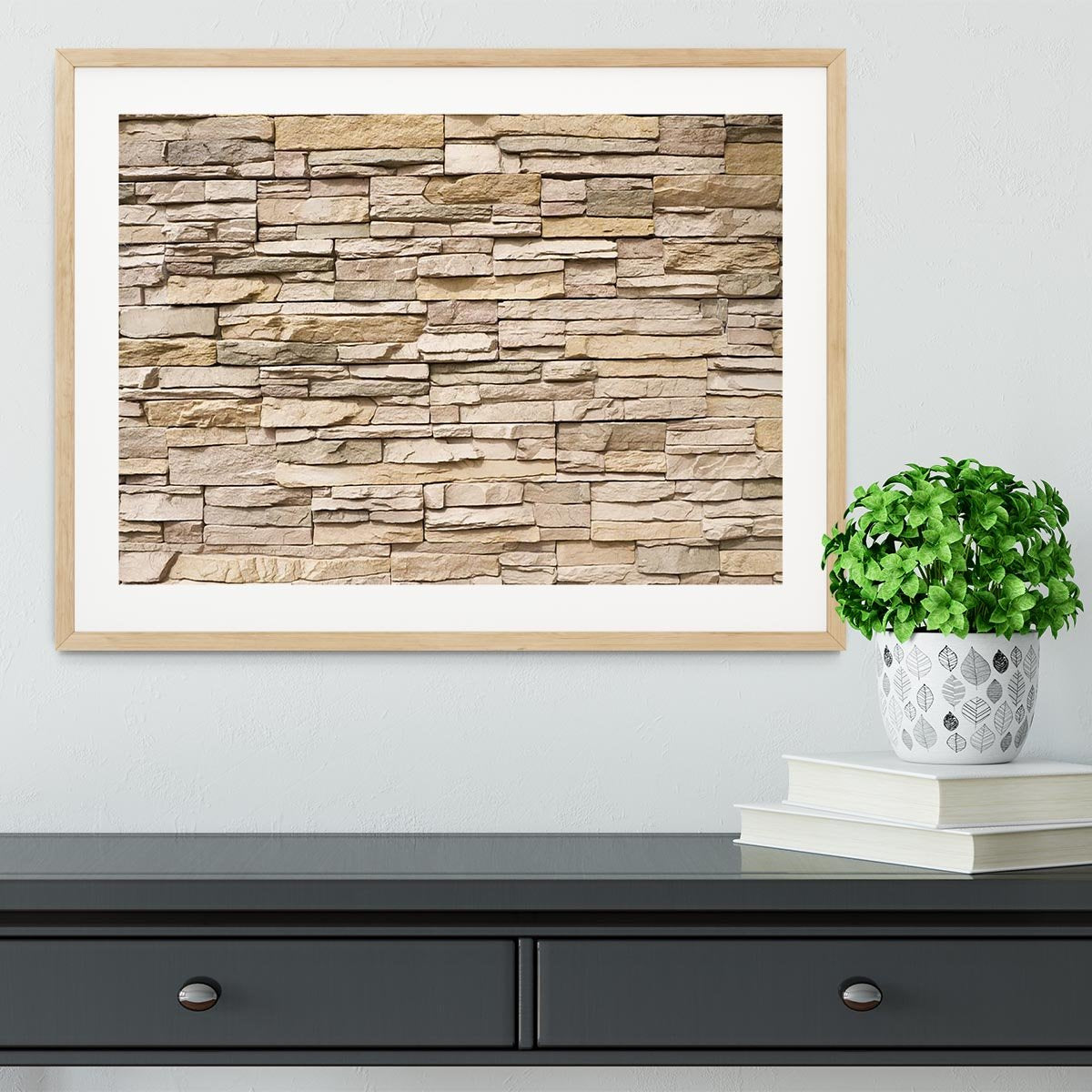 Contemporary stacked stone Framed Print - Canvas Art Rocks - 3