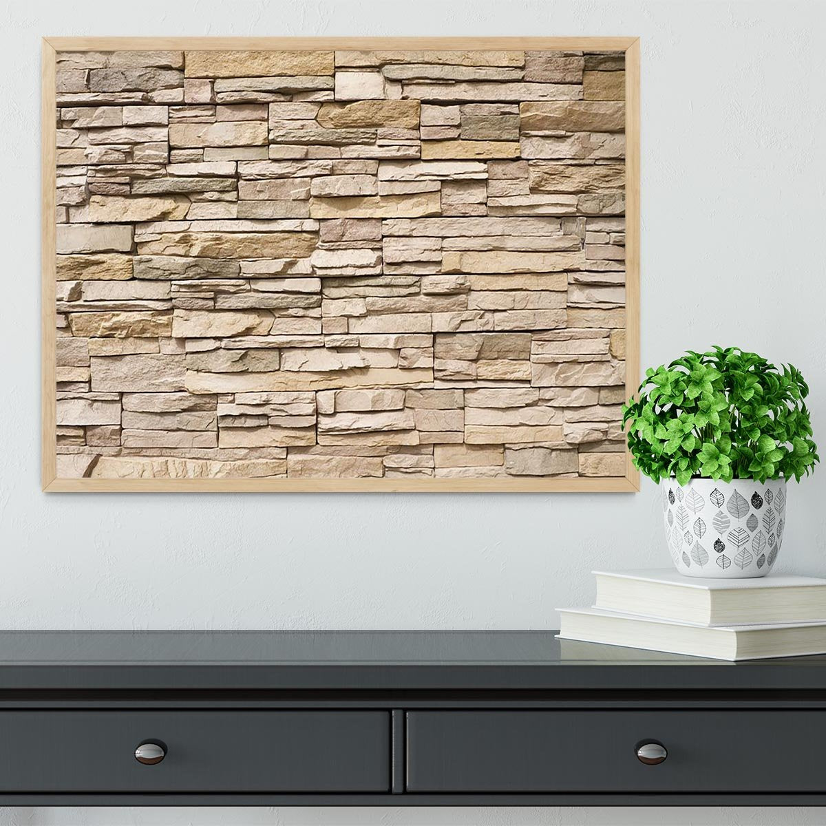 Contemporary stacked stone Framed Print - Canvas Art Rocks - 4