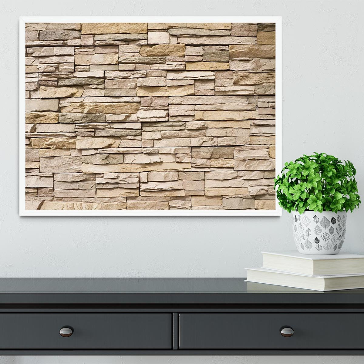 Contemporary stacked stone Framed Print - Canvas Art Rocks -6