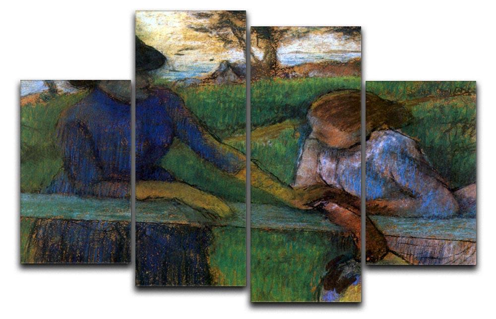 Conversation by Degas 4 Split Panel Canvas - Canvas Art Rocks - 1