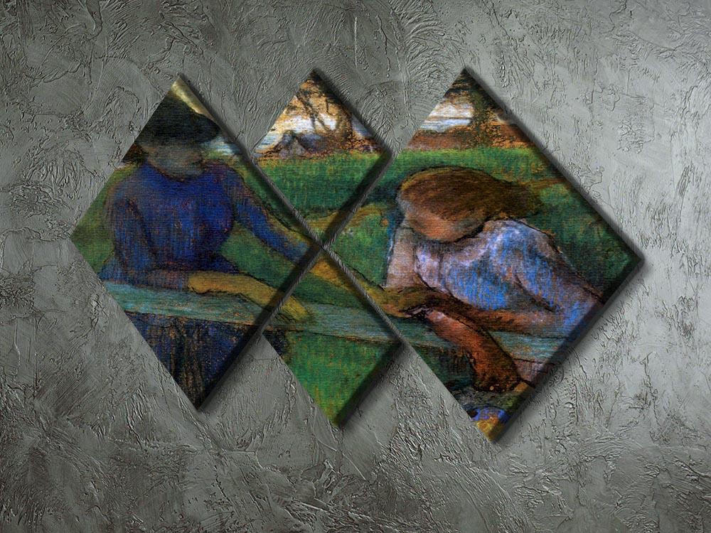 Conversation by Degas 4 Square Multi Panel Canvas - Canvas Art Rocks - 2