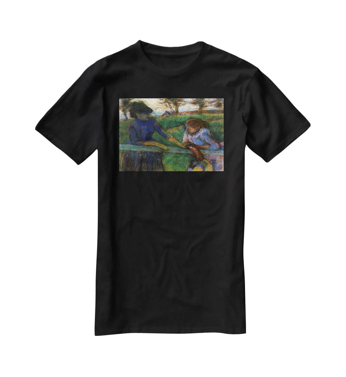 Conversation by Degas T-Shirt - Canvas Art Rocks - 1