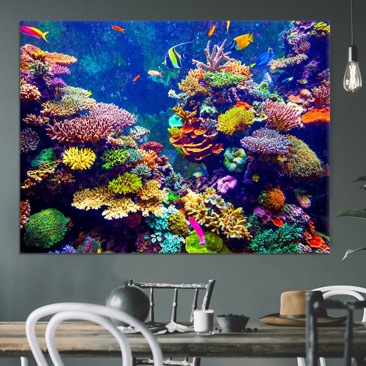 Coral Reef and Tropical Fish Canvas Print or Poster