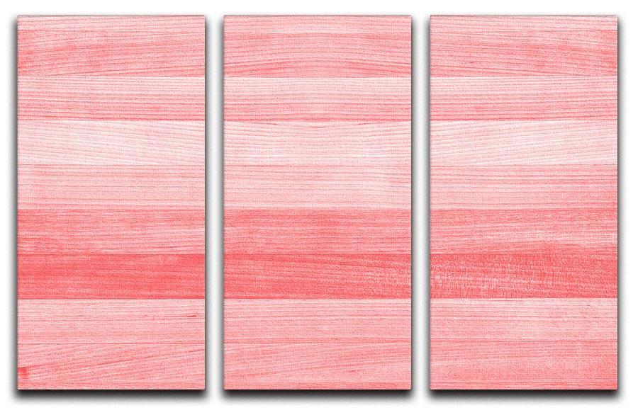 Coral pink or peach and salmon color 3 Split Panel Canvas Print - Canvas Art Rocks - 1