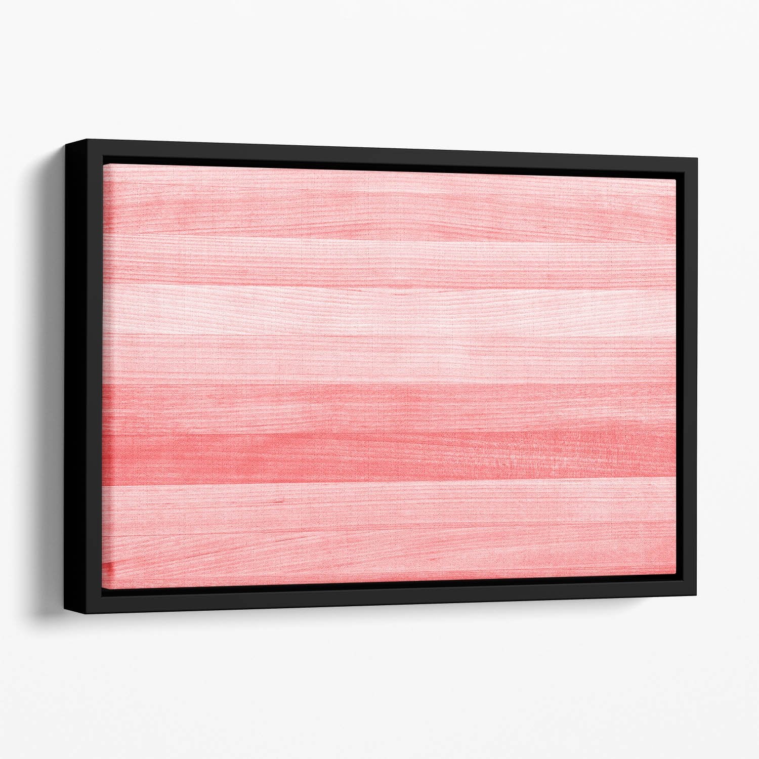 Coral pink or peach and salmon color Floating Framed Canvas