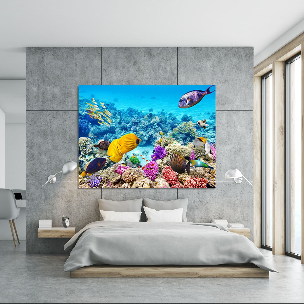 Corals and tropical fish Canvas Print or Poster