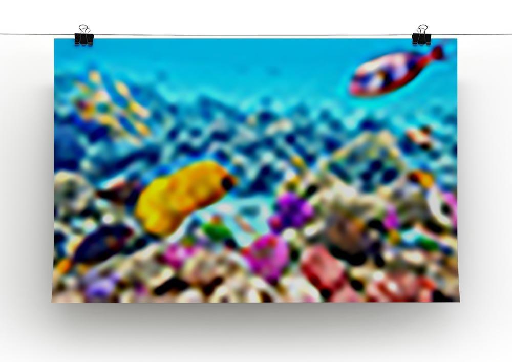 Corals and tropical fish Canvas Print or Poster - Canvas Art Rocks - 2