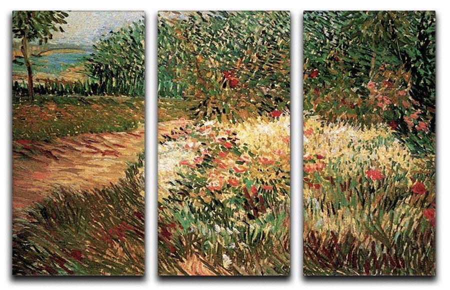 Corner of Voyer d Argenson Park at Asnieres by Van Gogh 3 Split Panel Canvas Print - Canvas Art Rocks - 4
