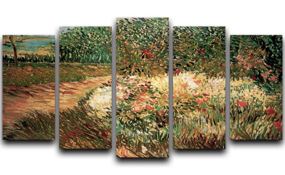 Corner of Voyer d Argenson Park at Asnieres by Van Gogh 5 Split Panel Canvas  - Canvas Art Rocks - 1