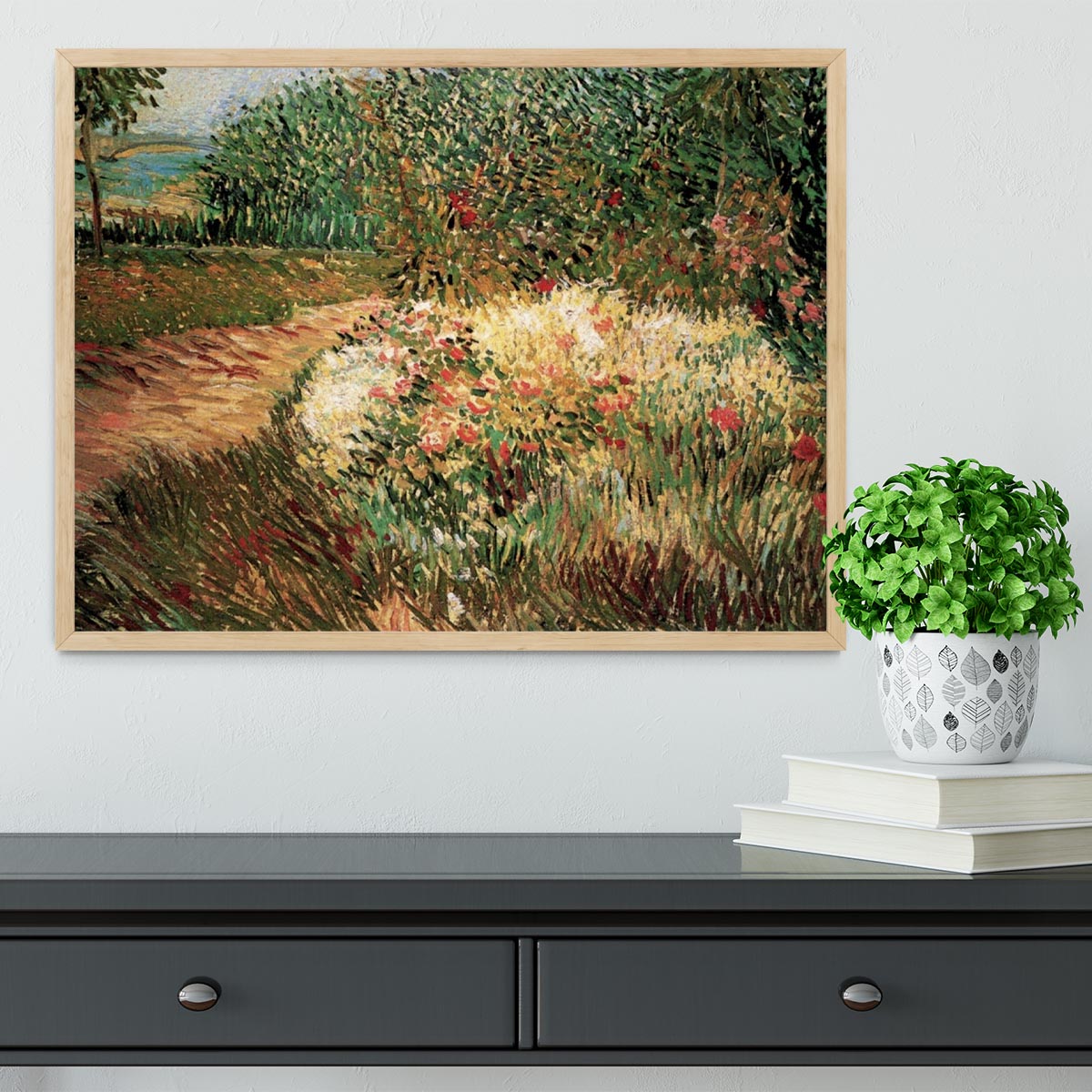 Corner of Voyer d Argenson Park at Asnieres by Van Gogh Framed Print - Canvas Art Rocks - 4